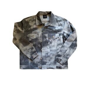 Project X Paris Men Cloud Wash‎ Denim Jacket Streetwear Gray Acid Grunge Urban L